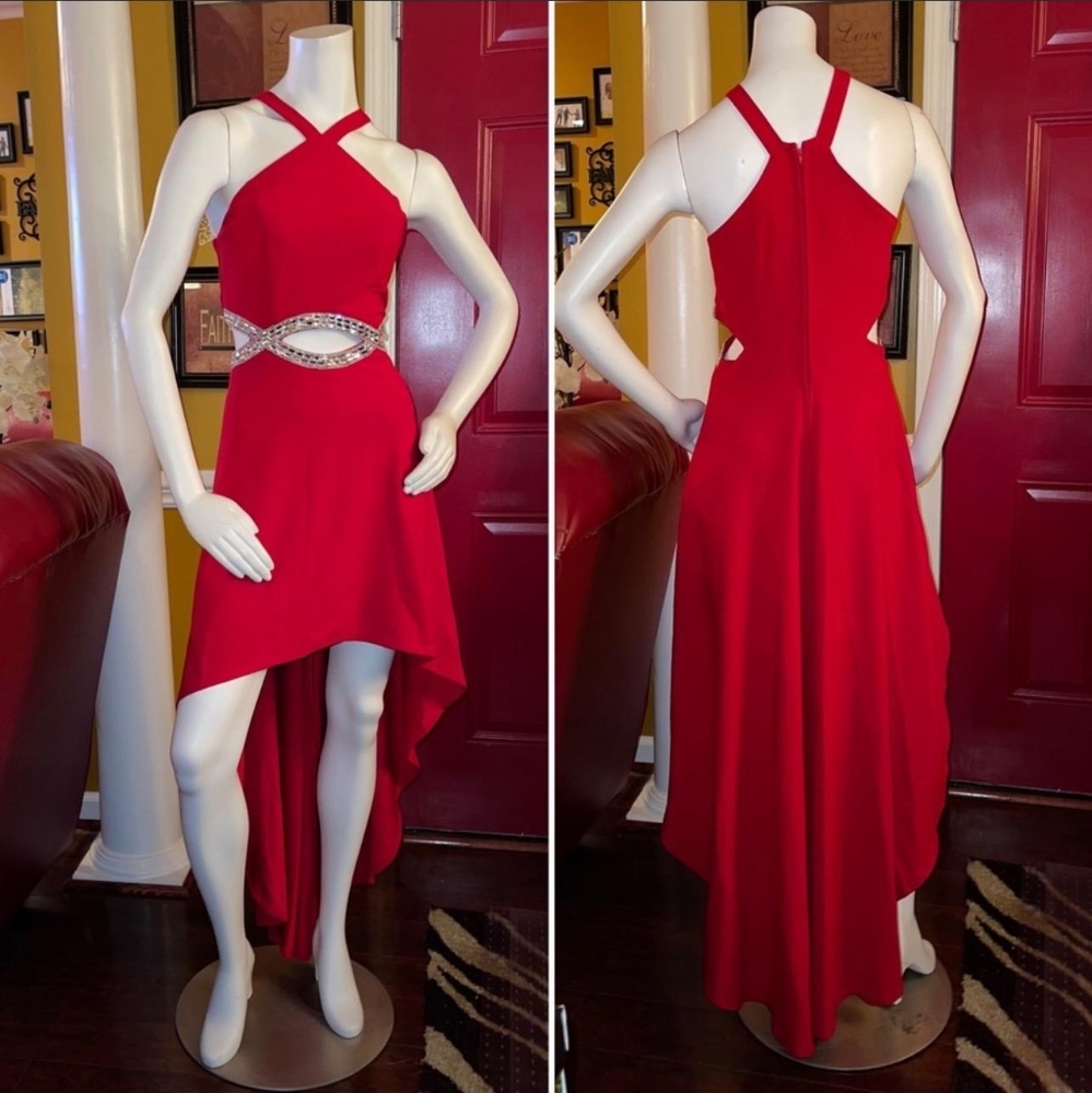 High Low Embellished Gown